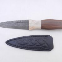 il_fullxfull.6827055893_d64w Damascus Steel Sgian Dubh in Scottish WalnutRed Deer Stag Antler and Laburnum, antler gift, wedding gift, groom gift, mens gift