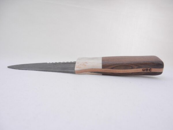 il_fullxfull.6827055895_9wgw Damascus Steel Sgian Dubh in Scottish WalnutRed Deer Stag Antler and Laburnum, antler gift, wedding gift, groom gift, mens gift