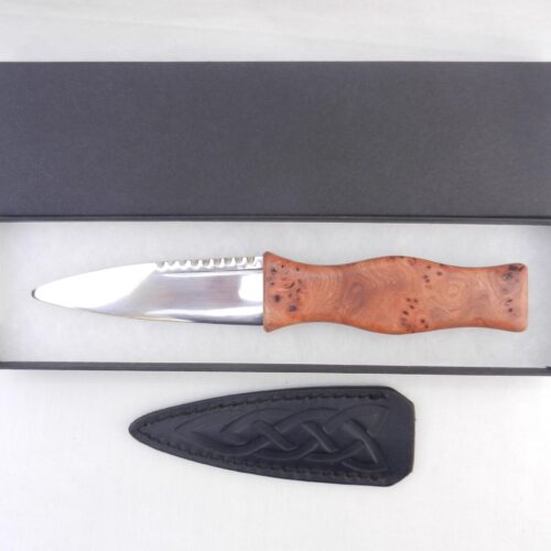 il_fullxfull.6928880626_drfg Burr Wych Elm Sgian Dubh: Scottish Kilt Knife with Wild Cherry