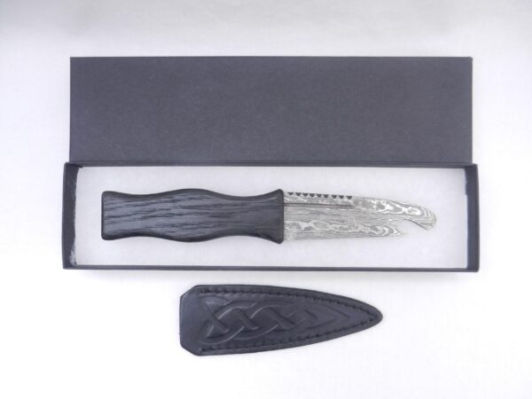 il_fullxfull.6951022637_rd3e Damascus Steel Sgian Brew Bottle Opener: Scottish Bog Oak & Oak Handle