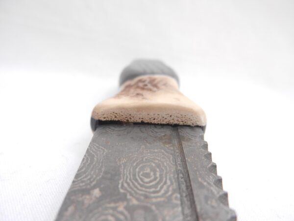 il_fullxfull.6971243868_9fxm Scottish Bog Oak and Natural Antler Damascus Steel Sgian Brew, Bottle opener, Scottish gift, Scottish, wedding gift, groom gift, mens gift