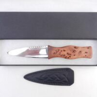 Burr Wych Elm Sgian Dubh: Scottish Kilt Knife with Wild Cherry