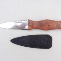 Burr Wych Elm Sgian Dubh: Scottish Kilt Knife with Wild Cherry