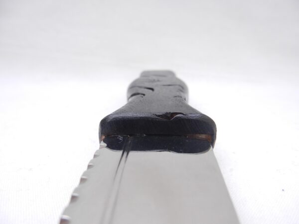 Scottish Sgian Dubh: Black Burr Wych Elm Knife with Leather Sheath
