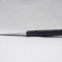 Scottish Sgian Dubh: Black Burr Wych Elm Knife with Leather Sheath