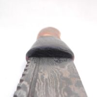 Natural Blackthorn Damascus Sgian Brew with local Bog Oak and Brazilian Purpleheart centre