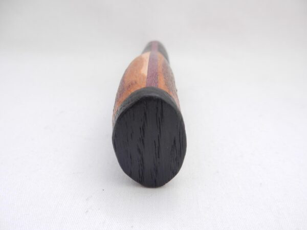 Natural Blackthorn Damascus Sgian Brew with local Bog Oak and Brazilian Purpleheart centre