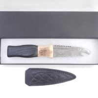 il_fullxfull.7019220519_d9tf Scottish Bog Oak and Natural Antler Damascus Steel Sgian Brew, Bottle opener, Scottish gift, Scottish, wedding gift, groom gift, mens gift