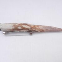 il_fullxfull.7021731506_ghlg Scottish Stag Antler Kilt Pin: Surinese Snakewood, Highland Gift