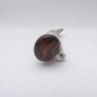 Scottish Red Deer Antler Kilt Pin: Surinese Snakewood Accent