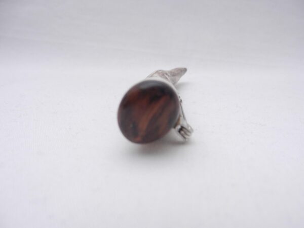 Scottish Red Deer Antler Kilt Pin: Surinese Snakewood Accent