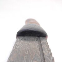 Natural Blackthorn Damascus Sgian Brew with local Bog Oak and Brazilian Purpleheart centre