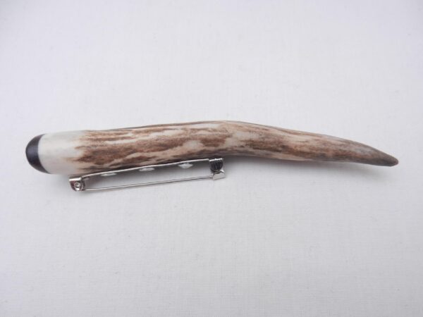 Scottish Red Deer Antler Kilt Pin: Surinese Snakewood Accent