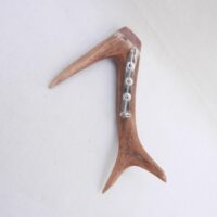 Scottish Roe Deer Antler Kilt Pin with Burr Wych Elm