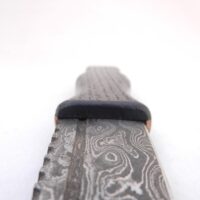 Damascus Steel Sgian Dubh in Scottish Bog Oak & Oak