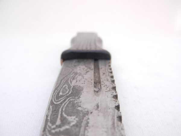 Damascus Steel Sgian Dubh in Scottish Bog Oak & Oak