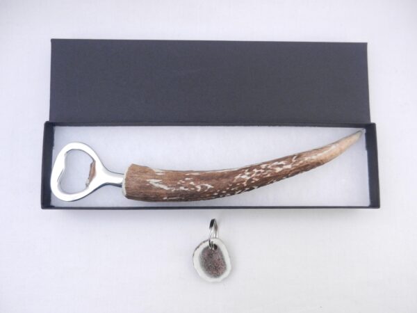 il_fullxfull.7399374158_n92r Scottish Red Deer Antler Bottle Opener with Keyring: Lairg Highland Stag