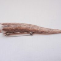 Red Deer Antler Kilt Pin: Scottish Burr Elm Sapwood Gift