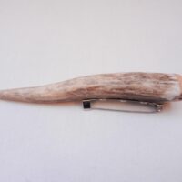 Red Deer Antler Kilt Pin: Scottish Burr Elm Sapwood Gift