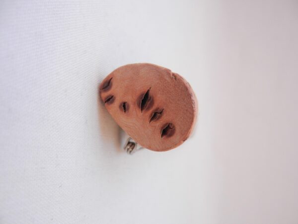Red Deer Antler Kilt Pin: Scottish Burr Elm Sapwood Gift