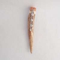 Red Deer Antler Kilt Pin: Scottish Burr Elm Sapwood Gift