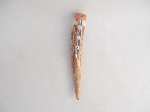 Red Deer Antler Kilt Pin: Scottish Burr Elm Sapwood Gift