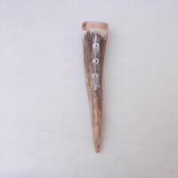 Red Deer Antler Kilt Pin: Scottish Burr Elm Sapwood Gift