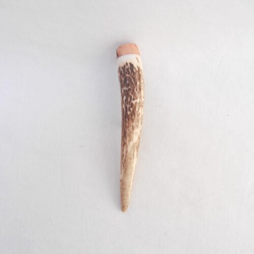 Red Deer Antler Kilt Pin: Scottish Burr Elm Sapwood Gift
