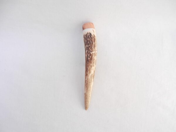 Red Deer Antler Kilt Pin: Scottish Burr Elm Sapwood Gift