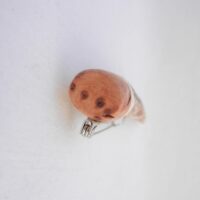 Red Deer Antler Kilt Pin: Scottish Burr Elm Sapwood Gift