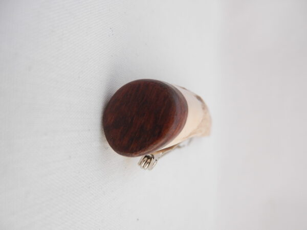 Scottish Stag Antler Kilt Pin: Surinese Snakewood, Highland Gift