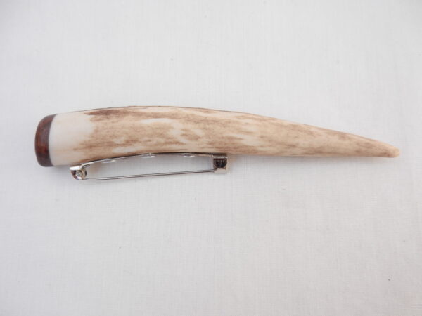 Scottish Stag Antler Kilt Pin: Surinese Snakewood, Highland Gift
