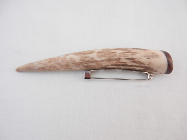Scottish Stag Antler Kilt Pin: Surinese Snakewood, Highland Gift