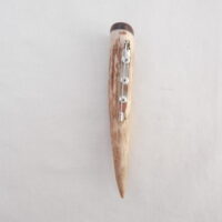 Scottish Stag Antler Kilt Pin: Surinese Snakewood, Highland Gift