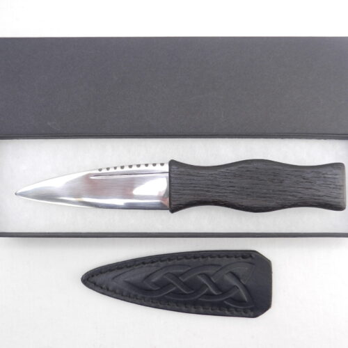 Scottish Bog Oak and Oak Sgian Dubh, Scottish knife, kilt knife