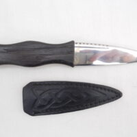 DSCN3990 Scottish Bog Oak and Oak Sgian Dubh, Scottish knife, kilt knife
