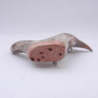 Scottish Roe Buck Antler Kilt Pin with Burr Wych Elm sapwood