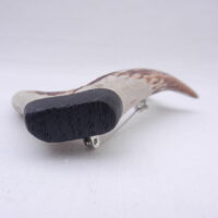 DSCN3063 Scottish Roe Buck Antler Kilt Pin with Bog Oak