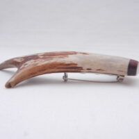 Scottish Roe Buck Antler Kilt Pin with Surinese Snakewood