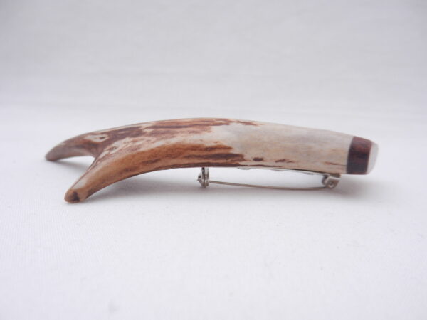 Scottish Roe Buck Antler Kilt Pin with Surinese Snakewood