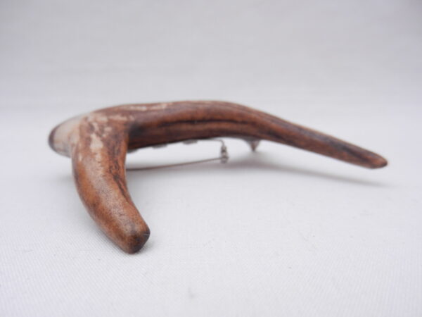 DSCN3089 Scottish Roe Buck Antler Kilt Pin with Surinese Snakewood