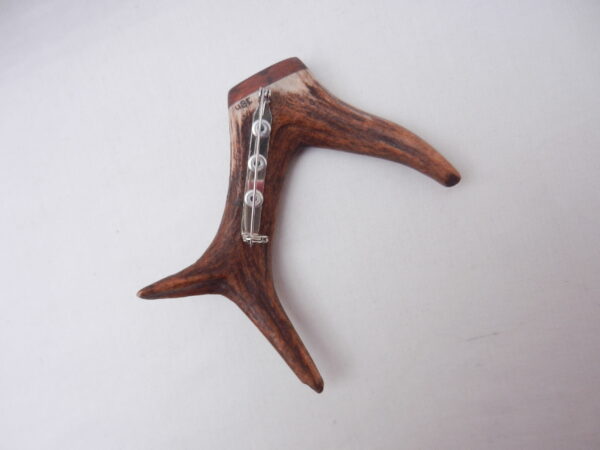 DSCN3091 Scottish Roe Buck Antler Kilt Pin with Surinese Snakewood