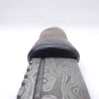 DSCN3122 Natural Blackthorn Damascus Sgian Dubh with Bog Oak and Brazilian Purpleheart centre