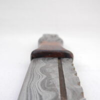 DSCN3143 Bog Oak and Desert Ironwood Burr Damascus Steel Sgian Dubh- sharpened