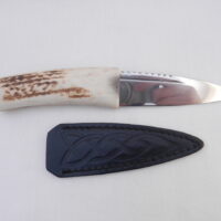 DSCN3157 Natural Sgian Dubh in Scottish Red Deer Antler with Wych Elm centre