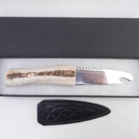 Natural Sgian Brew in Red Deer Stag Antler with Wych Elm centre
