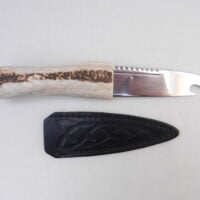 Natural Sgian Brew in Red Deer Stag Antler with Wych Elm centre