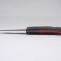 DSCN3242 Natural Blackthorn Damascus Sgian Dubh with Bog Oak and Brazilian Purpleheart centre