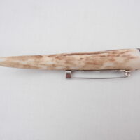DSCN3276 Scottish Red Deer Antler Kilt Pin with Surinese Snakewood