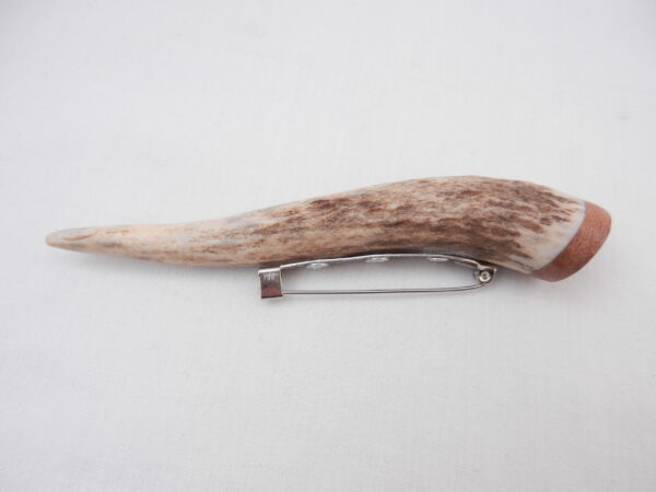 Scottish Red Deer Antler Kilt Pin with Burr Wych Elm